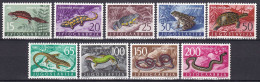 Yugoslavia 1962 Fauna Animals Reptiles Amphibians Lizards Frogs Snakes Turtles MNH - Neufs