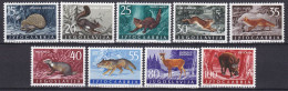 Yugoslavia 1960 Animals Fauna Hedgehog Squirrel Rabbit Fox Badger Wolf Buck Wild Boar MNH - Neufs