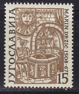 Yugoslavia 1958 450th Anniversary Of Birth Of Marin Drzic Famous People Writer Stamp MNH - Nuovi