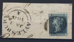 2 Fragments Avec 1 Penny Et 2 Penny Non Dentelés - Used Stamps