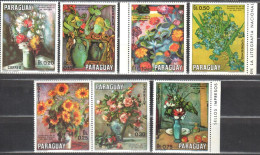 Paraguay 1970 - Flowers  Paintings Mi 2092-98 -  MNH - Nus