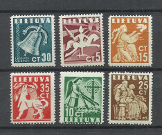 LITAUEN Lithuania 1940 Michel 437 - 442 MNH - Lituanie