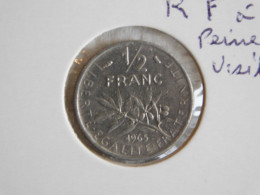 France 1/2 Franc 1965 RF à Peine Visible SEMEUSE (592) - 1/2 Franc