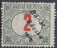 Hongrie Banat Bacska Taxe 1919 Mi 2 MH *  (A8) - Banat-Bacska