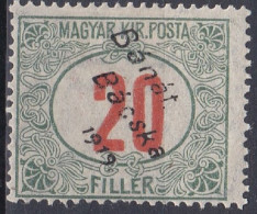 Hongrie Banat Bacska Taxe 1919 Mi 6 MH *  (A8) - Banat-Bacska