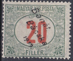 Hongrie Banat Bacska Taxe 1919 Mi 5 MH *  (A8) - Banat-Bacska