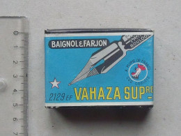 SCOLAIRE Boîte Ancienne BAIGNOL & FARJON: VAHAZA SUP. Avec 40 Plumes - COQ GAULOIS Plume De FRANCE - BOULOGNE-sur-MER - Plumas