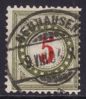 Schweiz: Portomarke SBK-Nr. 17GcK (Rahmen Hellgrünlicholiv, 1903-1905) Vollstempel NEUHAUSEN 9.VIII.04. - Postage Due