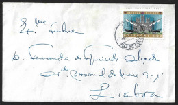 Carta Com Obliteração Vila Do Conde E Selo Da Cidade De Setúbal. Concha. Shell. Fish. Sailing Boats. Letter With Obliter - Briefe U. Dokumente