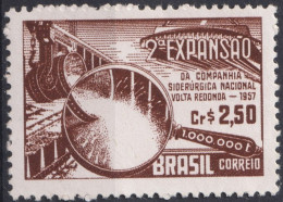 1957 Brasilien *F Mi:BR 907, Sn:BR 844, Yt:BR 626, Volta Redonda, National Steel Company's Expansion Campaign - Ongebruikt