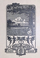 EX LIBRIS HERMANN HIRZEL Per EDMUND WELSCH L26-F02 MEIN EIGEN - Exlibris