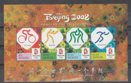 Samoa - 2008 Olympic Games - Beijing, China. M/S.  MNH** - Samoa