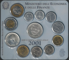 2001 Italia Divisionale 12 Monete FDC-BU - Autres & Non Classés