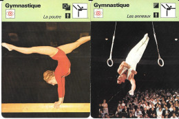 GF1855 - FICHES EDITION RENCONTRE - SAUT DE CHEVAL - ANNEAUX - POUTRE-  CASLAVSKA - Gymnastics