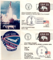 1985 - 1986 SHUTTLE - 61A + CHALLENGER - 61C ( 2 FDC ) - BOLAFFI / SASSONE - Stati Uniti