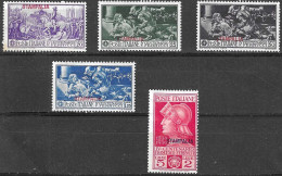 EGEO - STAMPALIA - 1930 FERRUCCI - SERIE 5 VALORI  - MH* (YVERT 12\6- MICHEL 26XIII\30XIII - SS 12\6) - Egeo (Stampalia)