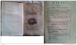 C1 Poèmes De LEGOUVE Et De VIGEE 1799 An VII 3e Edition BON ETAT Epuise PORT INCLUS FRANCE - 1701-1800