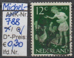 1962 - NIEDERLANDE - SM "Voor Het Kind - Hühnerfüttern" 12C+9C Dkl'grün  - O  Gestempelt - S. Scan (788o Nl) - Gebruikt