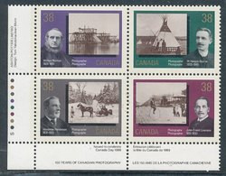 1989 Fête Du Canada 150 Ans De Photographie Bloc De 4 Coin De Feuille MNH Yvert 1096/99  Michel 1134/37 - Unused Stamps