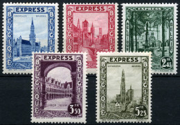 Bélgica - 1/5-U - 1929 Edificios Y Lugares Fijasellos - Otros & Sin Clasificación