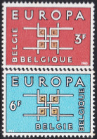 Bélgica 1260/61 1963 Europa Grabado MNH - Otros & Sin Clasificación