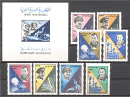 Yemen 1965, Space, 8val +BF - Asia