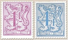 Bélgica - Correo Ordinario  - BE01844/45 - 1977 Serie León Heráldico Lujo - Autres & Non Classés