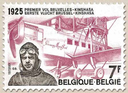 Bélgica - 1777 - 1975 50º Aniv. 1er Enlace Aéreo Bruselas-Kinshasa Edmond Thie - Altri & Non Classificati