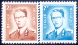 Bélgica 1574/75 1971 Serie Balduino I MNH - Sonstige & Ohne Zuordnung