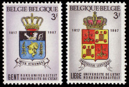 Bélgica - 1433/34 - 1967 150º Aniv. De Las Universidades De Lieja Y Gante Escu - Sonstige & Ohne Zuordnung