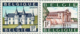 Bélgica - 1423/24 - 1967 Serie Turística Edificios  Lujo - Altri & Non Classificati