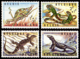 Bélgica - 1344/47 - 1965  Zoo De Amberes Fauna Reptiles Lujo - Andere & Zonder Classificatie
