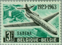 TRA1 Bélgica Belgium  Nº 1259   1963 40º Aniv. De SABENA  Avión Lujo - Andere & Zonder Classificatie