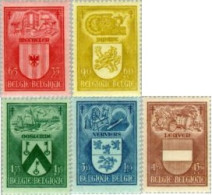 Bélgica - 743/47 - 1946 Escudos De Ciudades Lujo - Altri & Non Classificati