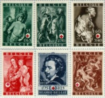 Bélgica - 647/52 - 1944 Cruz Roja Obras De Van Dyck Lujo - Otros & Sin Clasificación