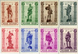 Bélgica Belgium  615/22  1943  Obras Antituberculosis Estatuillas De Oficios B - Otros & Sin Clasificación