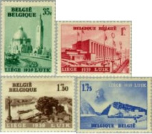 Bélgica - 484/87 - 1938 Exposición De Lieja Edificios Paisajes Lujo - Autres & Non Classés