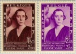 Bélgica - 457A/57B - 1937 Reina Elisabeth Lujo - Sonstige & Ohne Zuordnung