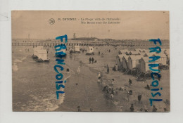 Côte Belge. Ostende. La Plage Côté De L'estacade. Cabines De Bains Sur Roues. Animée - Oostende