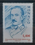 MONACO 2007 PEOPLE Famous Composers. 150th Birth Anniv. Of Giacomo Puccini - Fine Stamp (below Face Value) MNH - Nuovi