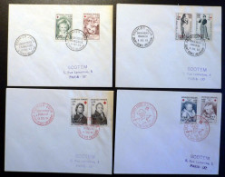 REUNION - CROIX ROUGE - LOT DE 11 ENVELOPPES FDC DE 1962 A 1970 - Storia Postale