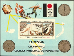 Yemen 1972, Olympic Games In Sapporo, BF IMPERFORATED - Invierno 1972: Sapporo