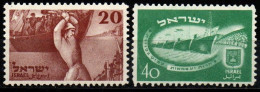 Israel 1950 - Mi.Nr. 30 - 31 - Postfrisch MNH - Ungebraucht (ohne Tabs)