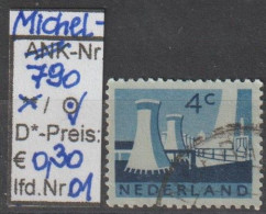 1963 - NIEDERLANDE - FM/DM "Landschaften - Kühltürme..." 4 C Dkl'violettblau  - O  Gestempelt - S. Scan (790o 01-02 Nl) - Gebraucht