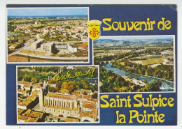 {91220} 81 Tarn Saint Sulpice La Pointe , Multivues ; Vue Générale , L' église , Les 2 Ponts Sur L' Agout - Saint Sulpice