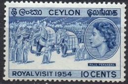 CEYLON/1954/MH/SC#318/ VISIT OF QUEEN ELIZABETH II & DUKE OF EDINBURGH / QEII / CULTURES - Sri Lanka (Ceylan) (1948-...)