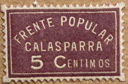 Marca Frente Popular Calasparra 5 Centimos / Stamp Spain, Spanien - Autres & Non Classés