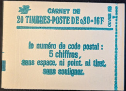 Cote 62€ 1970-C1a** Conf. 6 Gomme Mate Tropicale Daté 14-11-77 Sabine 0.80c Vert  Carnet Fermé - Modernes : 1959-...