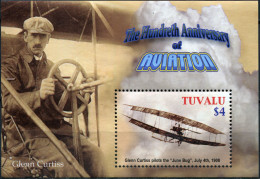 TUVALU - 2003 - SOUVENIR SHEET MNH ** - Curtiss June Bug, 1908 - Tuvalu
