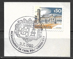 Portugal, 1980 - Bicentenário Da Casa Pia - FDC